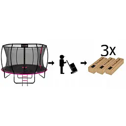 Батут із внутрішньою сіткою THUNDER Inside Ultra 14FT 435 см Black/Pink - мініатюра 11