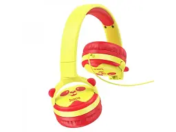 Навушники без мікрофону Hoco W31 Yellow/Red - мініатюра 2