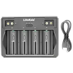 Зарядний пристрій LiitoKala Lii-D4 для акумуляторів АА, ААА, 18650, 21700, 26650, 32700 Li-ion, Ni-MH, Ni-Cd, Крона 9В (19419)