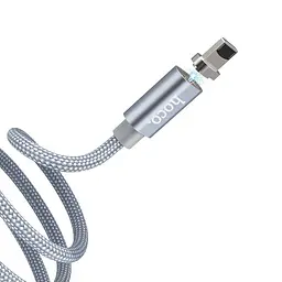 USB Cable Hoco U40A Magnetic Adsorption Lightning Grey 1.2m - мініатюра 4