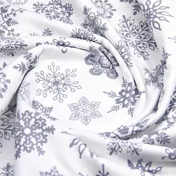 Простирадло Cosas на резинці фланель 80х160 snowflakes, срібло (Flannel_SnowflakesGrey_80x160x20) - мініатюра 4