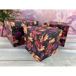 Набір подарункових коробок UFO Flowers1 3 шт. (W5230 Набір 3 шт Flowers1 квадр.) - мініатюра 2
