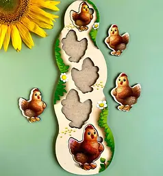 Сортер більш-менш "Курочки" Ubee 32*12*0,6см (ПСФ064)