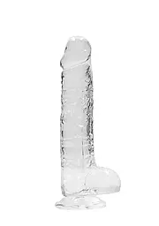 Фалоімітатор Realrock Dildo прозорий 21см - мініатюра 2