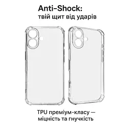 Чохол до мобільного телефона BeCover Anti-Shock Apple iPhone 17 Clear (713793) - мініатюра 2