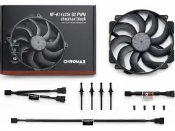 Вентилятор для корпусу Noctua NF-A14x25r G2 PWM chromax.black - мініатюра 3