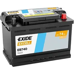 Автомобільний акумулятор Exide Excell 6СТ-74Ah АзЕ 680A EN EB740 (3661024034555)