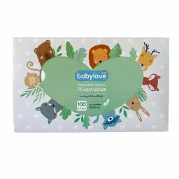 Дитячі сухі 3-шарові серветки Babylove розмір 23.5*27 см, 100 шт