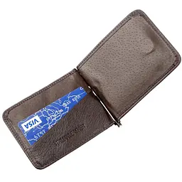 Зручний чоловічий затискач для купюр ST Leather 18938 коричневий - мініатюра 6