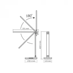 Настiльна лампа Videx LED VL-TF17B 18W 1800-6500K з бездротовою зарядкою чорна (VL-TF17B) - мініатюра 12