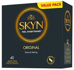 Презервативи Skyn Original 40 шт ультратонкі безлатексні, гіпоалергенні, комфорт XL-упаковка