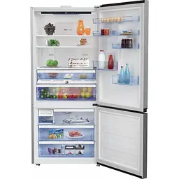 Холодильник з нижньою морозильною камерою Beko RCNE720E30XB 191х83х75см 2 двері Холодильне відділення - 430 л Морозильне відділення - 160 л A++ NF Нержавіюча сталь (RCNE720E30XB) - мініатюра 2
