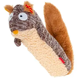 Іграшка для собак GiGwi Plush Білка з пищалкою, 29 см (75309)