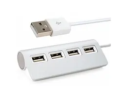 Мультипортовий адаптер Vinga USB 2.0 to 4xUSB2.0 metal (VCPH2USB4)