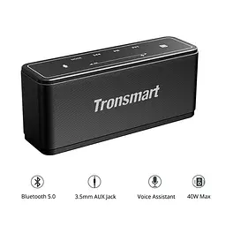 Портативна акустика Tronsmart Mega 40w бездротова чорна - мініатюра 5