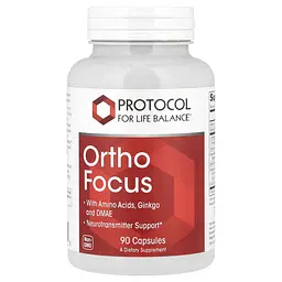 Підтримка роботи мозку та когнітивних функцій, Ortho Focus, С амінокислота Protocol For Life Balance vit0003263