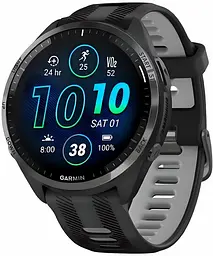 Смарт-годинник Garmin Forerunner 965 Carbon Gray Titanium Bezel w. Blk Case and Blk/Powder Gray S. Band (010-02809-00)