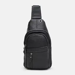 Чоловічий рюкзак через плече Borsa Leather k1338-black 30х17х8 см Чорний - мініатюра 2