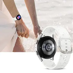 Ремінець силіконовий BeWatch Samsung Galaxy Watch 4/5/Pro SoftTouch Білий (0139303) - мініатюра 5