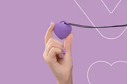 Мінівібратор "Сердечко" FairyGasm PleasureStone violet, 9 режимів, на шнурку - мініатюра 6