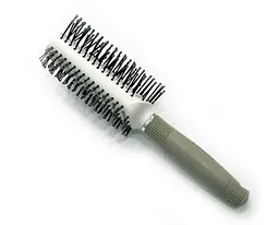 Щітка для волосся Salon Professional продувна 20 см масажний гребінць для волосся Білий - мініатюра 2