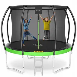 Батут із внутрішньою сіткою 4FIZJO Premium 10FT 312 см 4FJ0365 Black/Green (P-5907739314178) - мініатюра 2