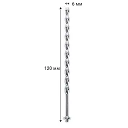 Уретральний стимулятор металевий Straight Rod 120x6 мм Сріблястий - мініатюра 3
