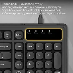 Провідна ігрова клавіатура Ajazz AF-B-98 USB Black - мініатюра 7