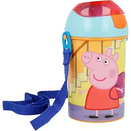 Дитяча пляшка для води з ремінцем 450 мл Stor Peppa Pig (48669)