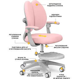 Дитяче крісло Mealux Sprint Duo Pink (арт.Y-412 KP) - мініатюра 2