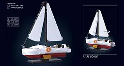 Конструктор морська серія яхта 1:35 260 деталей SLUBAN M38-B1190
