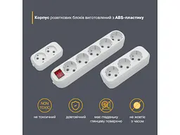 Розетковий блок Electrum ABS SM-2 White (C-SM-1774) - мініатюра 2
