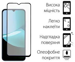 Скло захисне Dengos Xiaomi Redmi 15C Black 2 pcs (DG-TG2P-88) - мініатюра 2