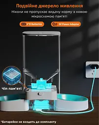 Автоматична годівниця для котів HoneyGuardіan S305D 5 л Wi-Fi на 2 миски, з мискою-лабіринт - мініатюра 4