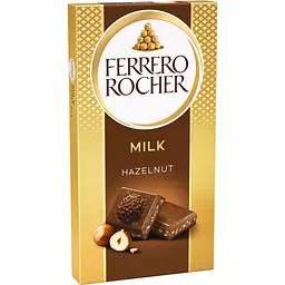 Шоколад Ferrero Rocher молочний з лісовим горіхом 90 г (895506) - мініатюра 3