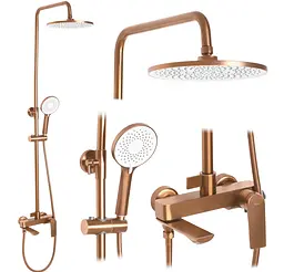 Душова система з виливом Rea Avalon brushed copper REA-P2418