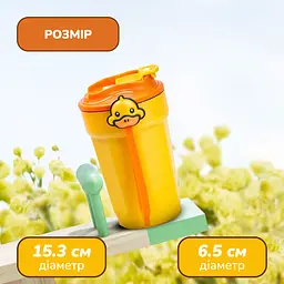 Термочашка G. Duck 450 мл з кришкою на защіпці, жовтий Happy Life HP28489 - мініатюра 22