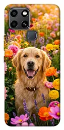 TPU чохол Demsky Flowery labrador для Infinix Smart 6