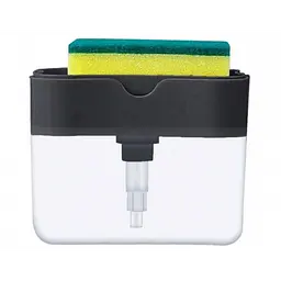 Диспенсер для мийного засобу з підставкою для губки Soap Pump & Sponge Caddy Чорний
