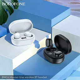 Бездротові навушники Borofone BW06 Manner TWS |BT5.1, 30/300mAh, 4h| black - мініатюра 4