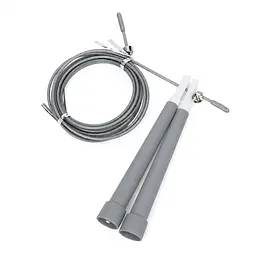 Скакалка швидкісна MS 3765(Silver) 290 см, ручка пластик, мотузка гума+метал
