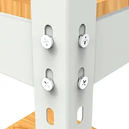 Металевий стелаж Emby Light Series (розмір 1500х600x600мм) 4 полиці ДСП до 100кг Білий - мініатюра 4