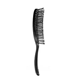 Щітка для волосся Salon Professional масажна пластмасова продувна спіральна, чорна - мініатюра 7