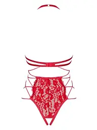 Боді Obsessive Rediosa S/M червоний - мініатюра 6