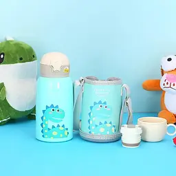 Дитячий термос - поїлка в сумці з чашкою 3 в 1 600 ml Mumlove Помаранчевий - мініатюра 8