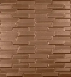 Самоклеюча декоративна 3D панель кладка молочний шоколад 700x770x6мм