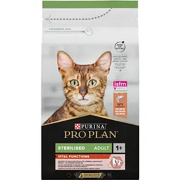 Сухий корм для дорослих стерилізованих котів Purina Pro Plan Sterilised Adult 1+ Vital Functions з лососем 1.5 кг (12370357)