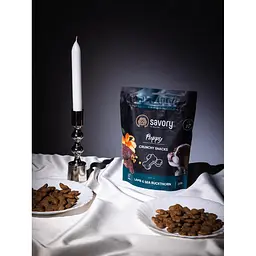 Хрумкі ласощі для цуценят Savory для здорового росту 200 г (ягня і обліпиха) - мініатюра 5