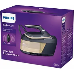 Праска-парогенератор Philips PerfectCare 6000 Series 2400 Вт синьо-золотий (PSG6066/20) - мініатюра 8