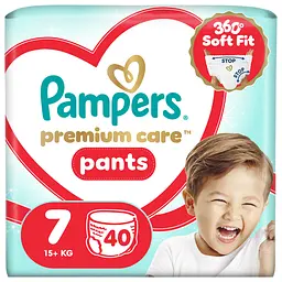 Підгузки-трусики Pampers Premium Care Pants розмір 7 (15+ кг) 40 шт.